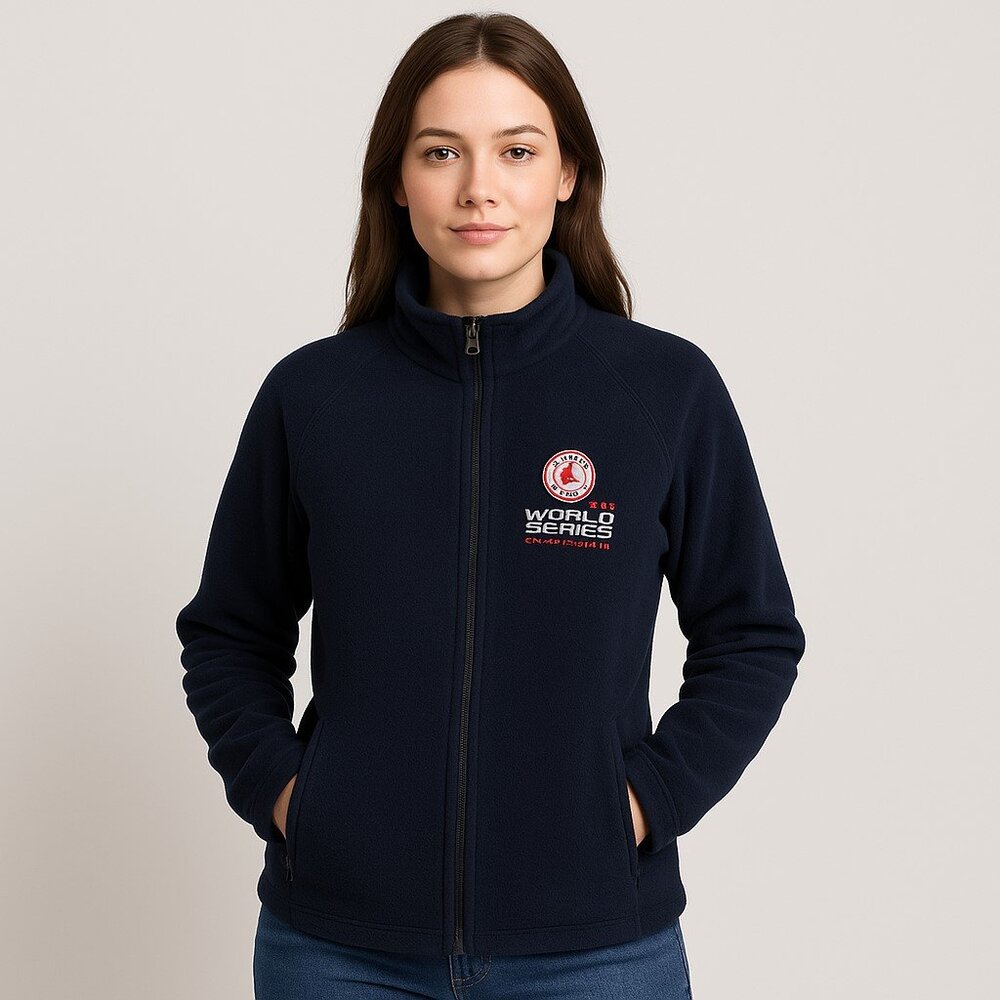 Vintage Antigua Blue Boston Red Sox 2004 Champions Fleece Jacket Womens Large